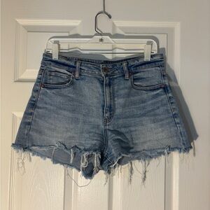 American Eagle Outfitters Light Blue Distressed Denim Cutoff Shorts